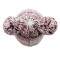 Crianças bebê crianças malha coruja impressão bordado chapéu quente gorro (hw632)